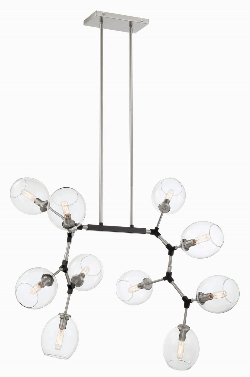 George Kovacs P1360-619 Nexpo LED Island Pendant, Brushed Nickel W/Black Accents Main Image.jpg