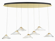 George Kovacs P5402-718-L Sneer LED Pendant, Coal And Sun Gold Main Image.jpg