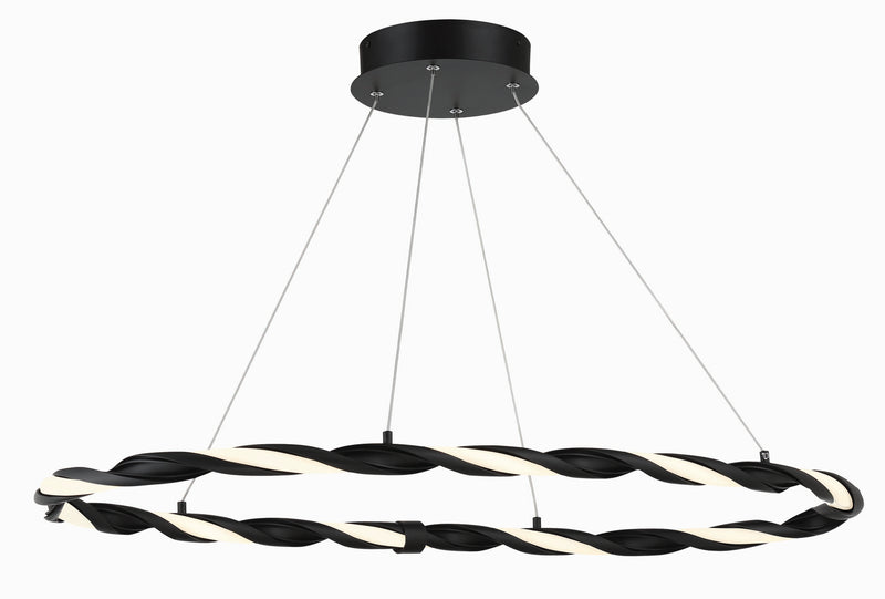 George Kovacs P5482-66A-L Convolution LED Pendant, Matte Black Main Image.jpg