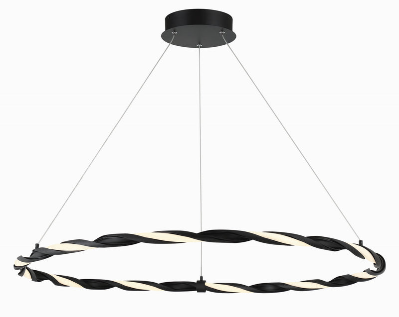 George Kovacs P5483-66A-L Convolution LED Island Pendant, Matte Black Main Image.jpg
