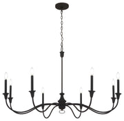Minka-Lavery 6258-076 Halifax County Eight Light Chandelier, Textured Black Main Image.jpg