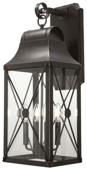 Minka-Lavery 73293-143C De Luz Four Light Outdoor Wall Mount, Oil Rubbed Bronze W/ Gold Highlights Main Image.jpg