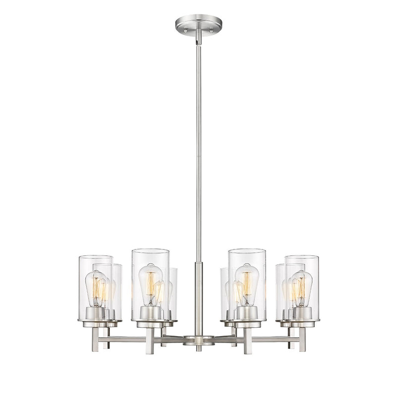 Millennium 495008-BN Janna Eight Light Chandelier, Brushed Nickel Main Image.jpg