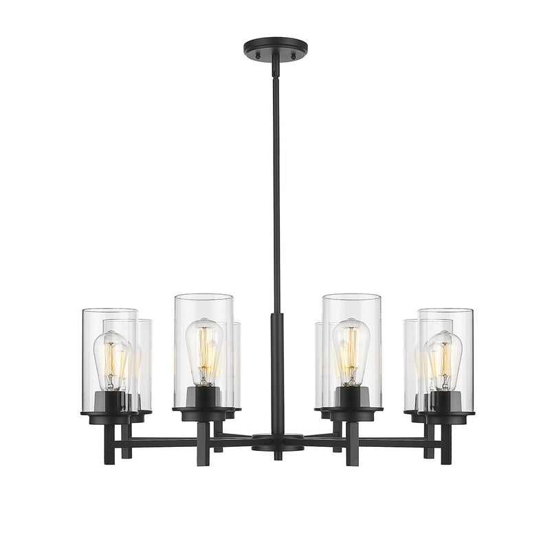 Millennium 495008-MB Janna Eight Light Chandelier, Matte Black Main Image.jpg