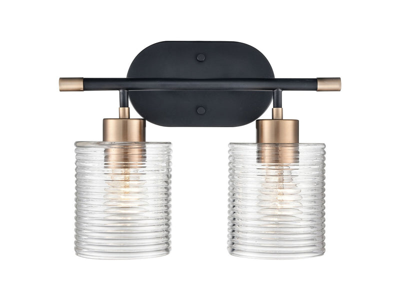 Millennium 9412-MB/MG Renitta Two Light Vanity, Matte Black Modern Gold Main Image.jpg
