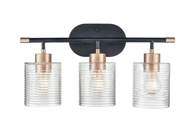 Millennium 9413-MB/MG Renitta Three Light Vanity, Matte Black Modern Gold Main Image.jpg