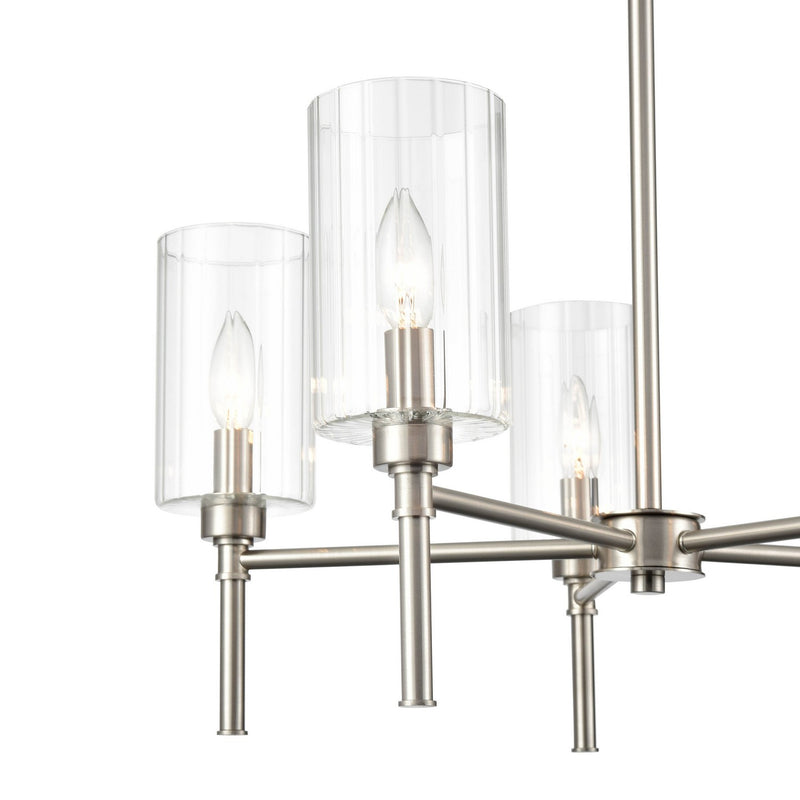Millennium 9915-BN Chastine Five Light Chandelier, Brushed Nickel Main Image.jpg