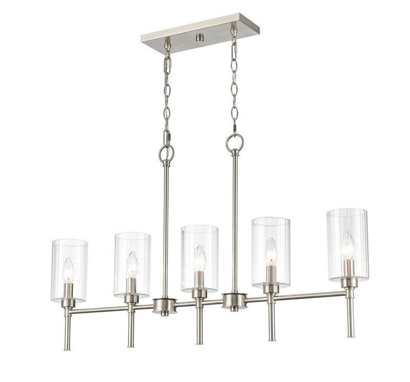 Millennium 9925-BN Chastine Five Light Chandelier, Brushed Nickel Main Image.jpg