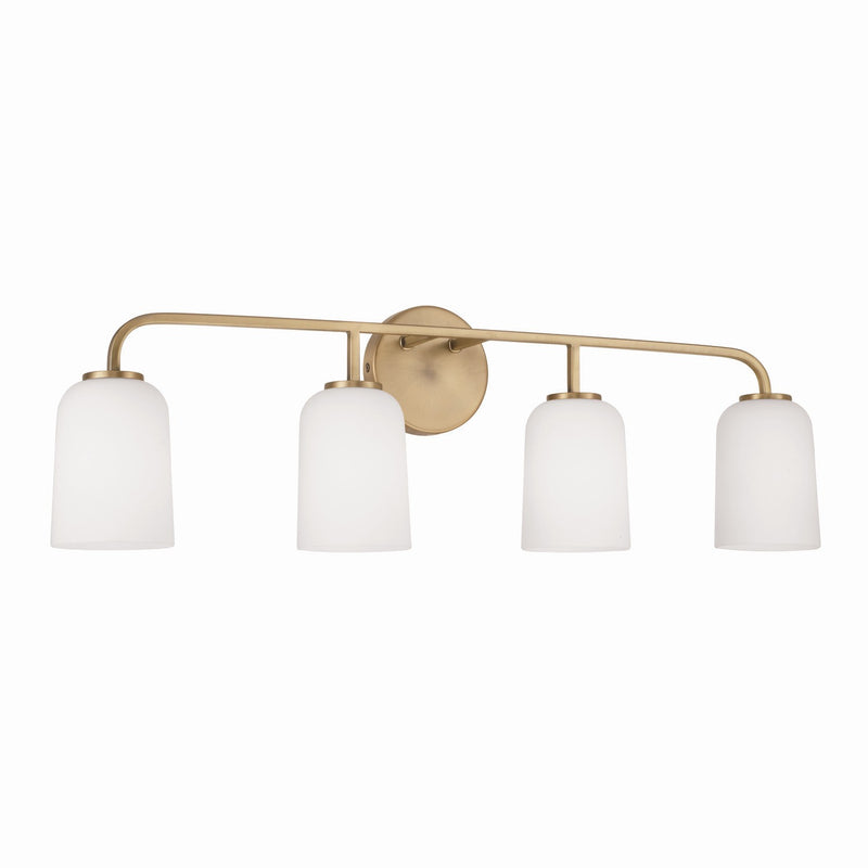 Capital Lighting 148841AD-542 Lawson Four Light Vanity, Aged Brass Main Image.jpg