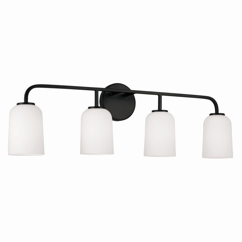 Capital Lighting 148841MB-542 Lawson Four Light Vanity, Matte Black Main Image.jpg