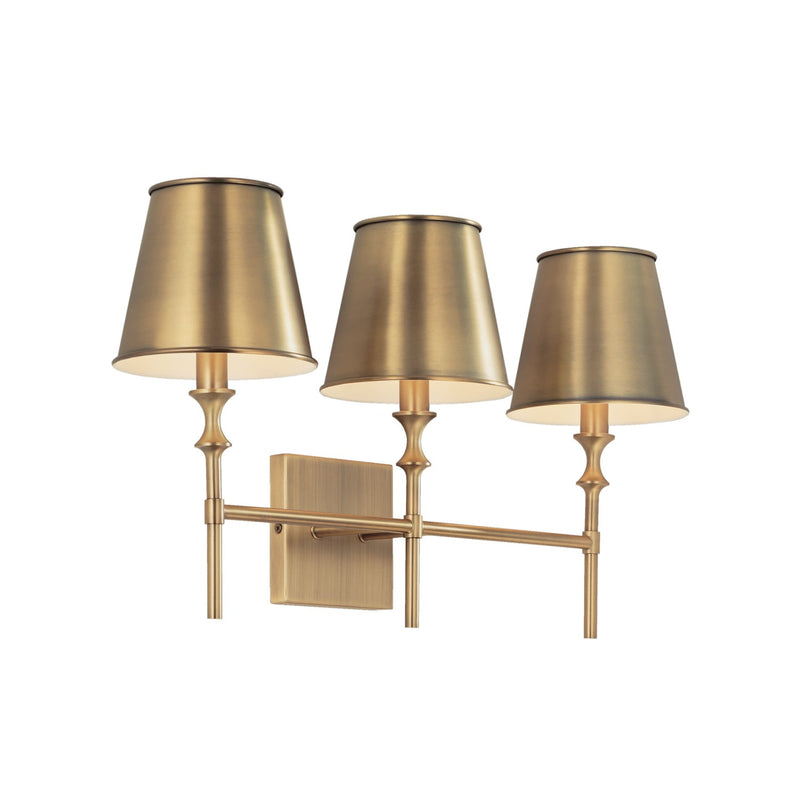 Capital Lighting 149731AD-708 Whitney Three Light Vanity, Aged Brass Main Image.jpg