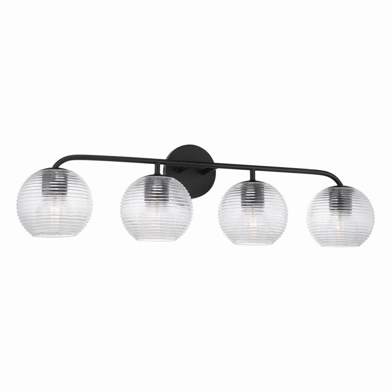 Capital Lighting 149941MB-544 Dolan Four Light Vanity, Matte Black Main Image.jpg