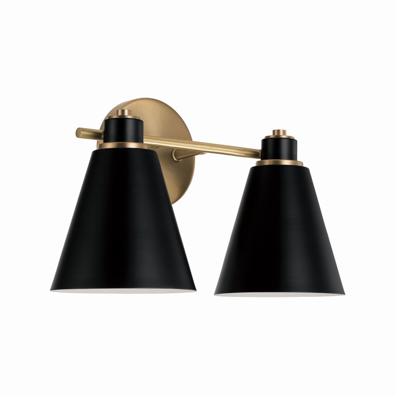 Capital Lighting 150121AB Bradley Two Light Vanity, Aged Brass and Black Main Image.jpg