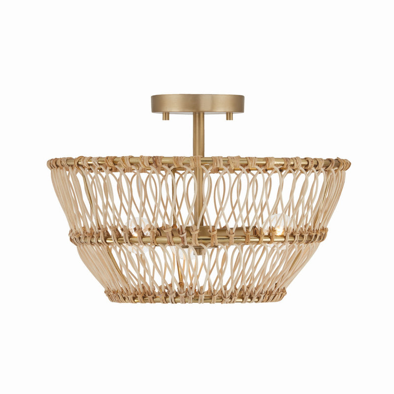 Capital Lighting 244131MA Wren Three Light Semi-Flush Mount, Matte Brass Main Image.jpg