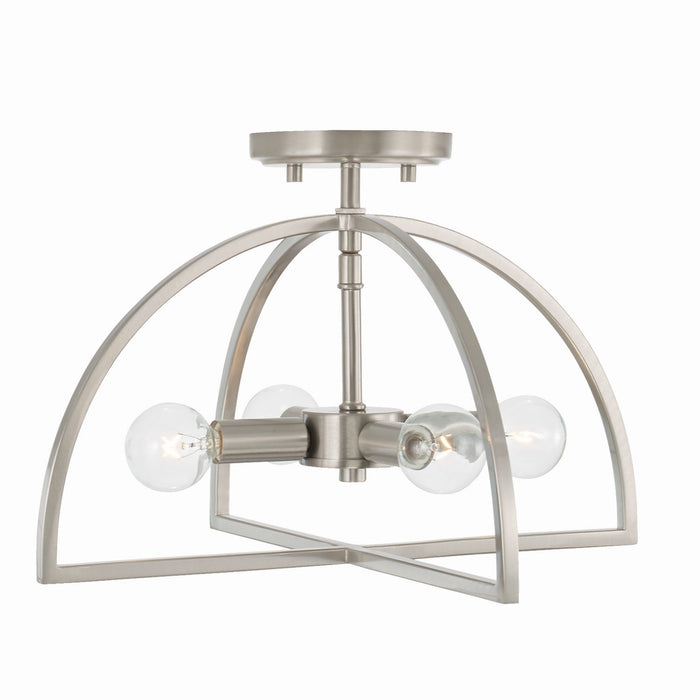 Capital Lighting 248841BN Lawson Four Light Semi-Flush Mount, Brushed Nickel Main Image.jpg