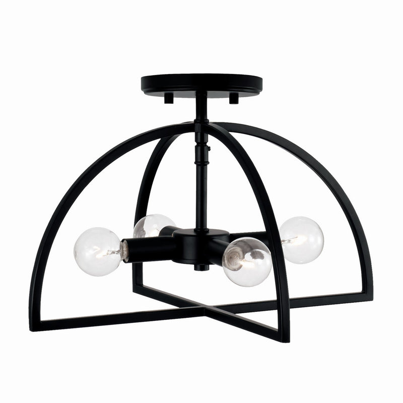 Capital Lighting 248841MB Lawson Four Light Semi-Flush Mount, Matte Black Main Image.jpg