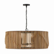 Capital Lighting 344664WK Archer Six Light Pendant, Light Wood and Matte Black Main Image.jpg