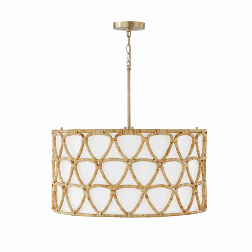 Capital Lighting 347241MA Four Light Pendant, Matte Brass