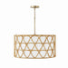 Capital Lighting 347241MA Four Light Pendant, Matte Brass