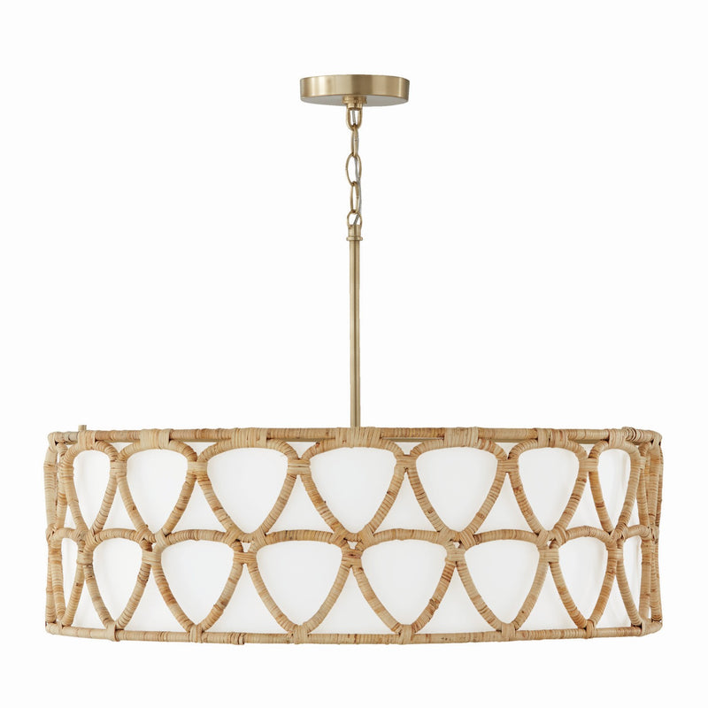 Capital Lighting 347242MA Tulum Four Light Pendant, Matte Brass Main Image.jpg