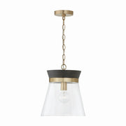 Capital Lighting 347311KR Finn One Light Pendant, Black Stain and Matte Brass Main Image.jpg