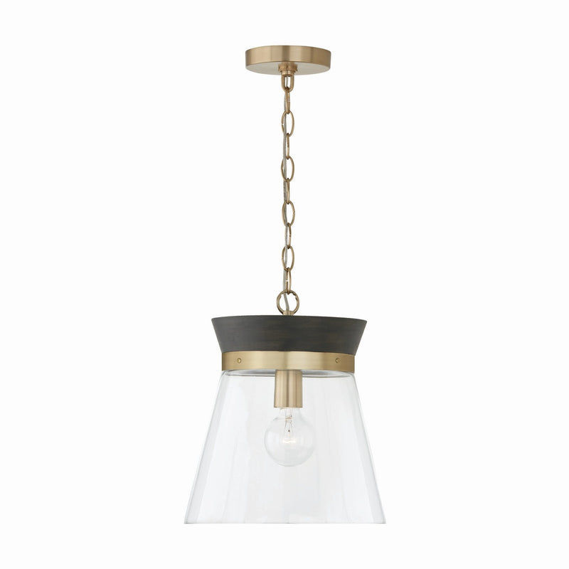 Capital Lighting 347311KR Finn One Light Pendant, Black Stain and Matte Brass Main Image.jpg