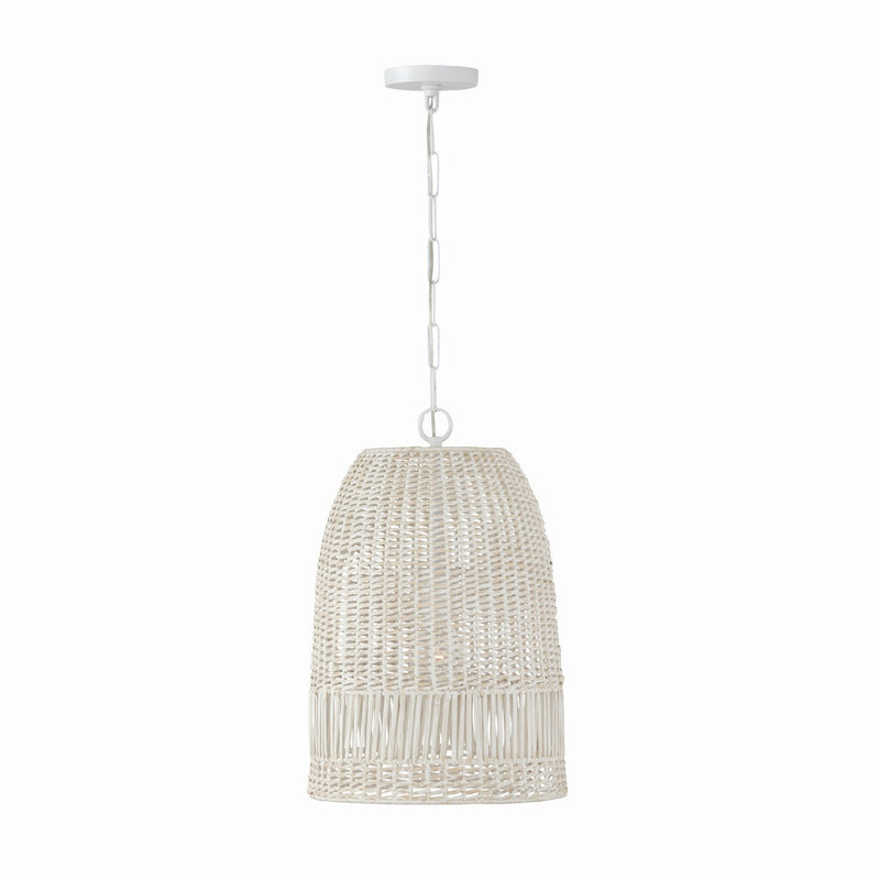 Capital Lighting 347512HH Naomi One Light Pendant, Chalk White Main Image.jpg