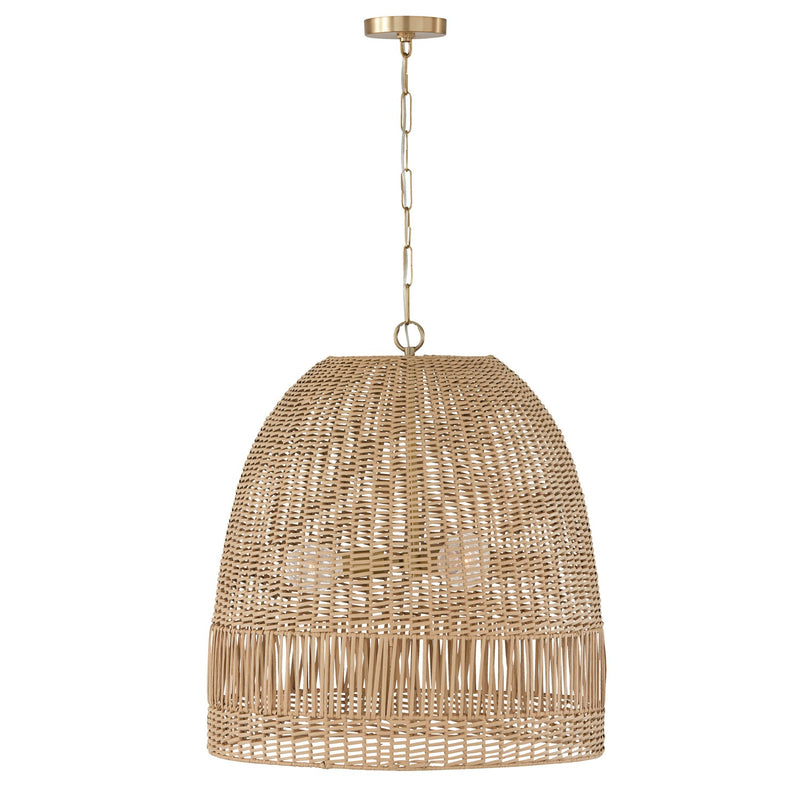 Capital Lighting 347533MA Naomi Three Light Pendant, Matte Brass Main Image.jpg