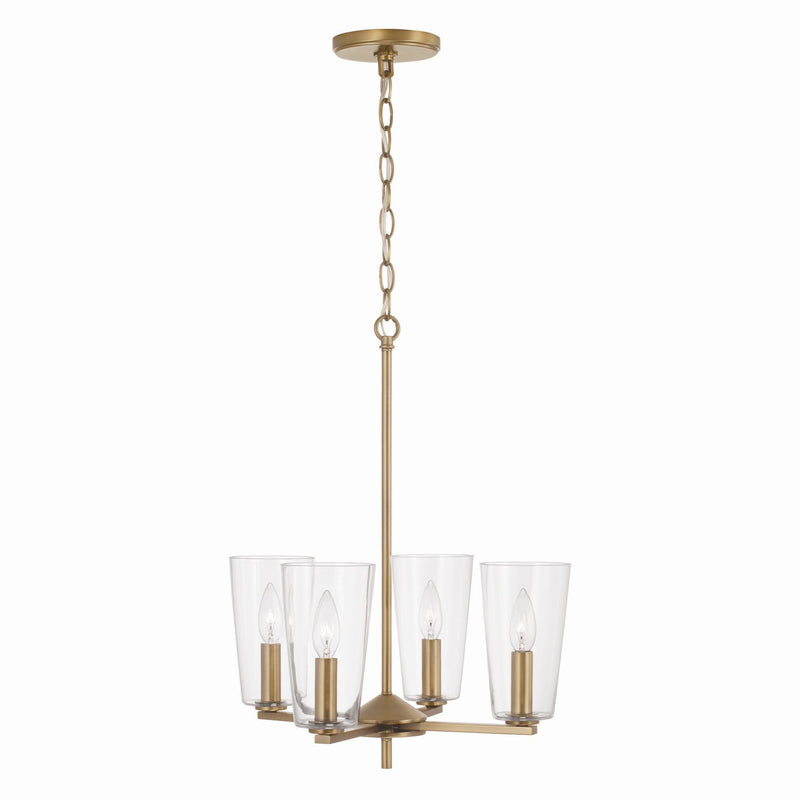 Capital Lighting 348641AD-538 Portman Four Light Pendant, Aged Brass Main Image.jpg