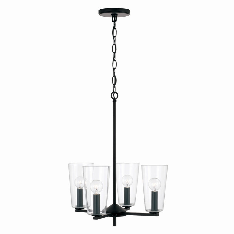 Capital Lighting 348641MB-538 Portman Four Light Pendant, Matte Black Main Image.jpg