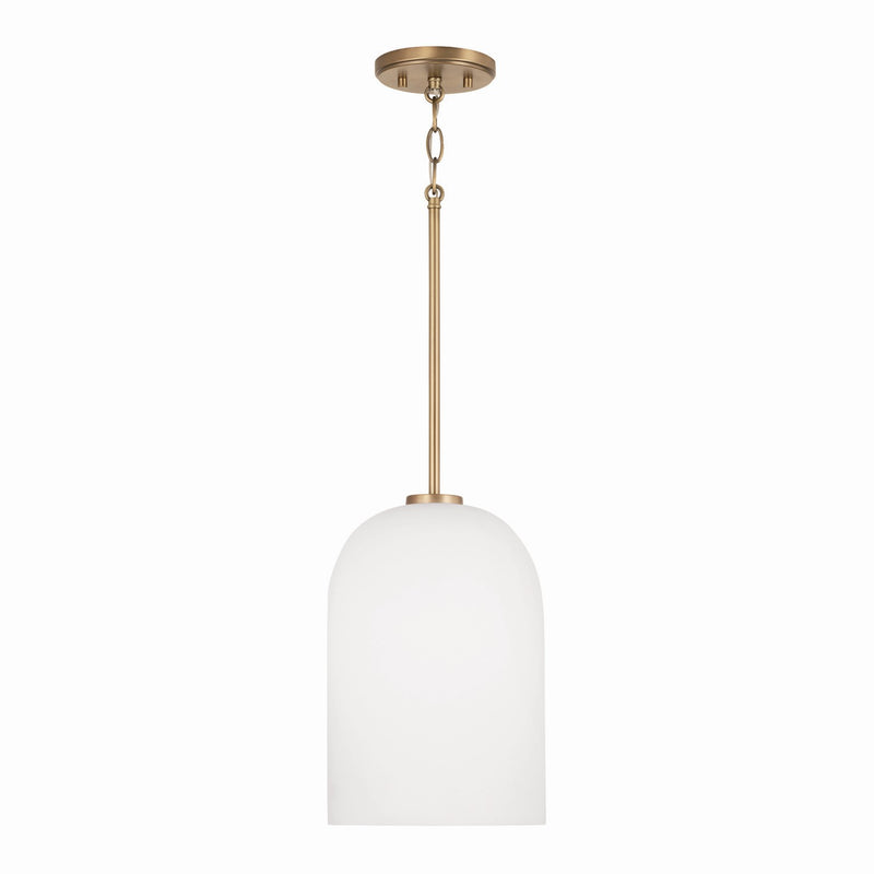 Capital Lighting 348811AD Lawson One Light Pendant, Aged Brass Main Image.jpg