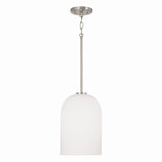 Capital Lighting 348811BN Lawson One Light Pendant, Brushed Nickel Main Image.jpg