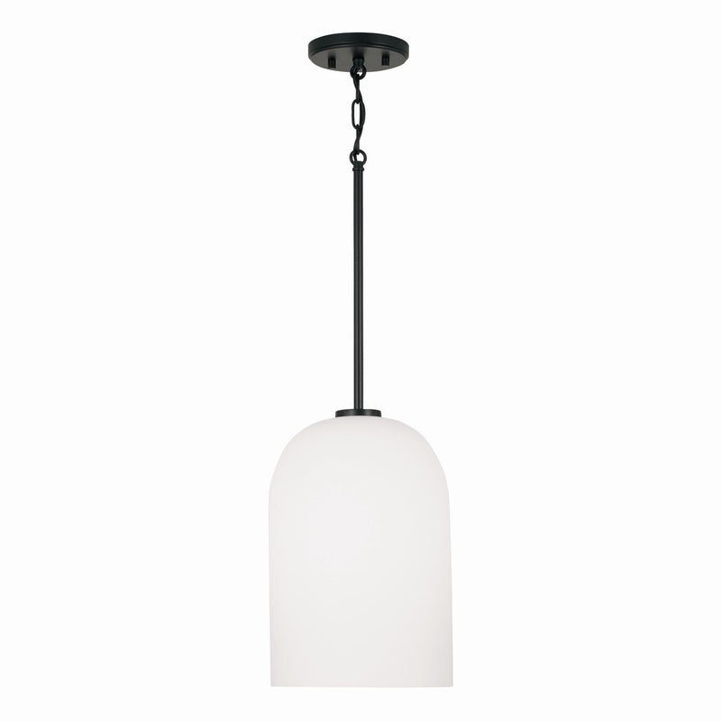 Capital Lighting 348811MB Lawson One Light Pendant, Matte Black Main Image.jpg