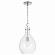 Capital Lighting 349011BN Brentwood One Light Pendant, Brushed Nickel Main Image.jpg