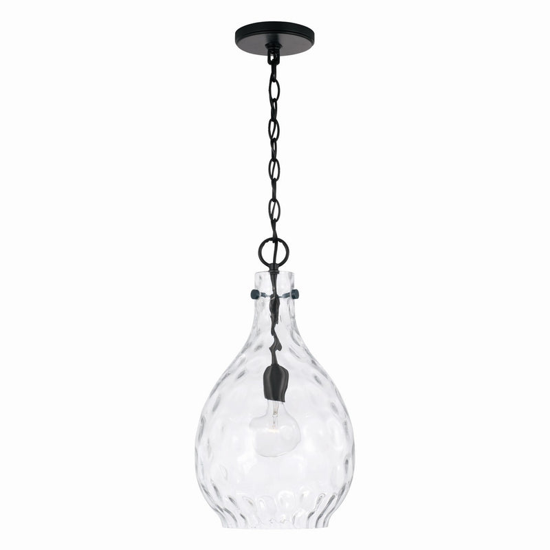 Capital Lighting 349012MB Brentwood One Light Pendant, Matte Black Main Image.jpg