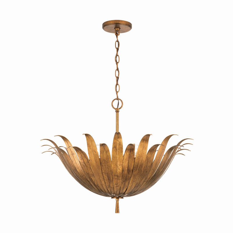 Capital Lighting 349541AG Eden Four Light Pendant, Antique Gold Main Image.jpg