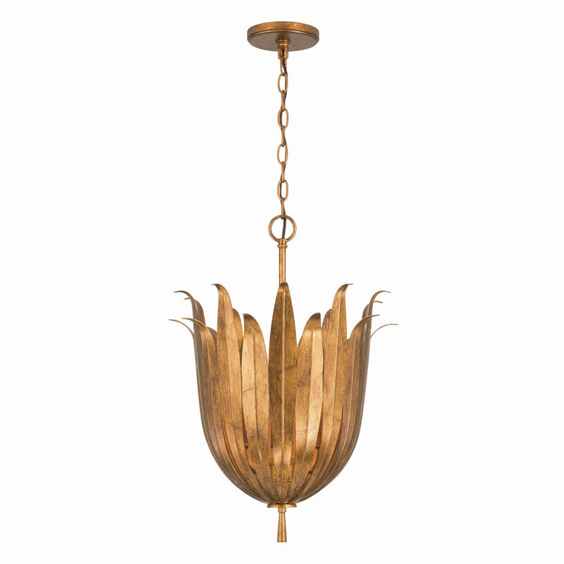 Capital Lighting 349542AG Eden Four Light Pendant, Antique Gold Main Image.jpg