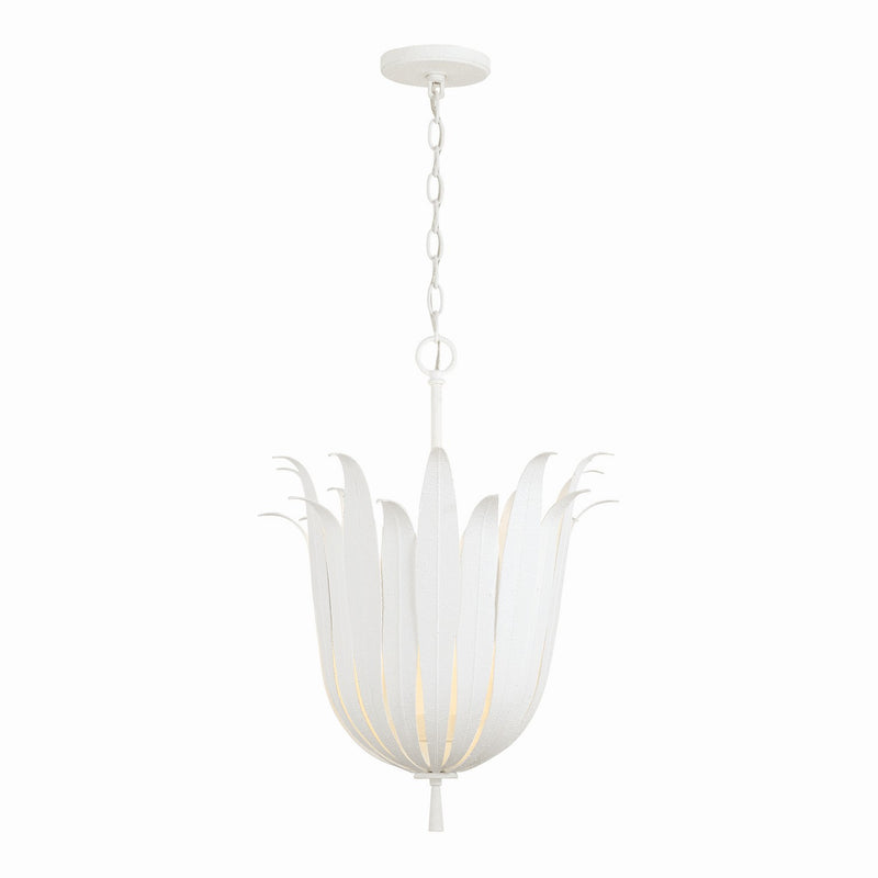 Capital Lighting 349542XW Eden Four Light Pendant, Textured White Main Image.jpg