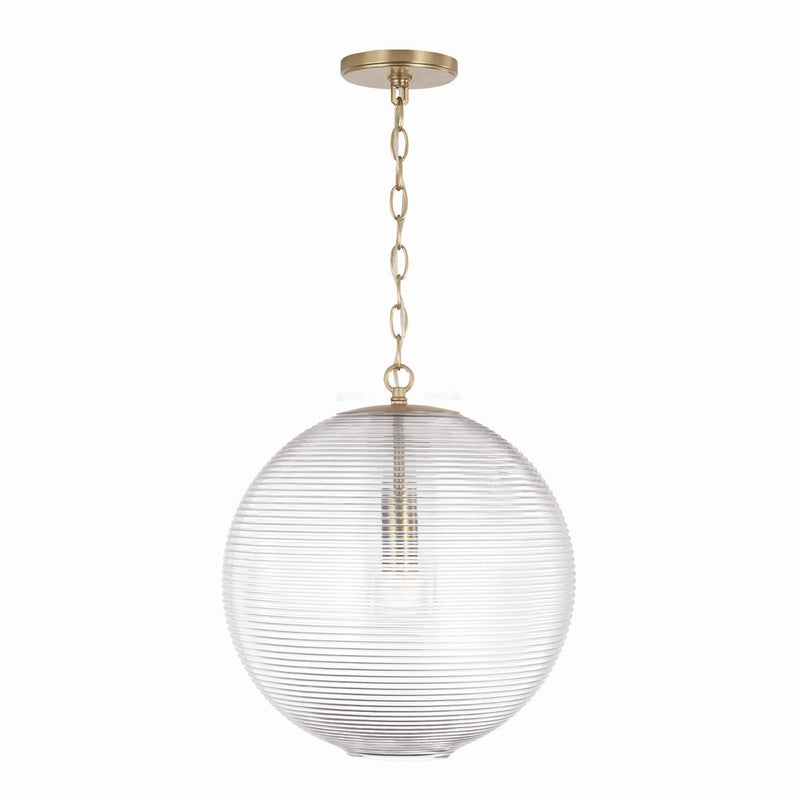 Capital Lighting 349911MA Dolan One Light Pendant, Matte Brass Main Image.jpg
