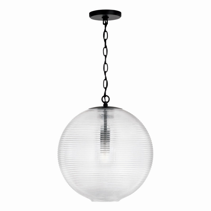 Capital Lighting 349911MB Dolan One Light Pendant, Matte Black Main Image.jpg