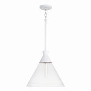 Capital Lighting 350311XW Paloma One Light Pendant, Textured White Main Image.jpg