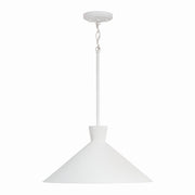 Capital Lighting 350312XW Paloma One Light Pendant, Textured White Main Image.jpg