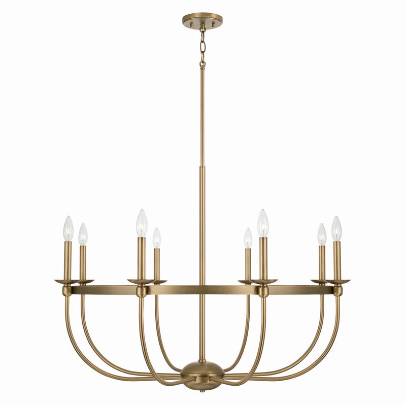 Capital Lighting 425181AD Rylann Eight Light Chandelier, Aged Brass Main Image.jpg
