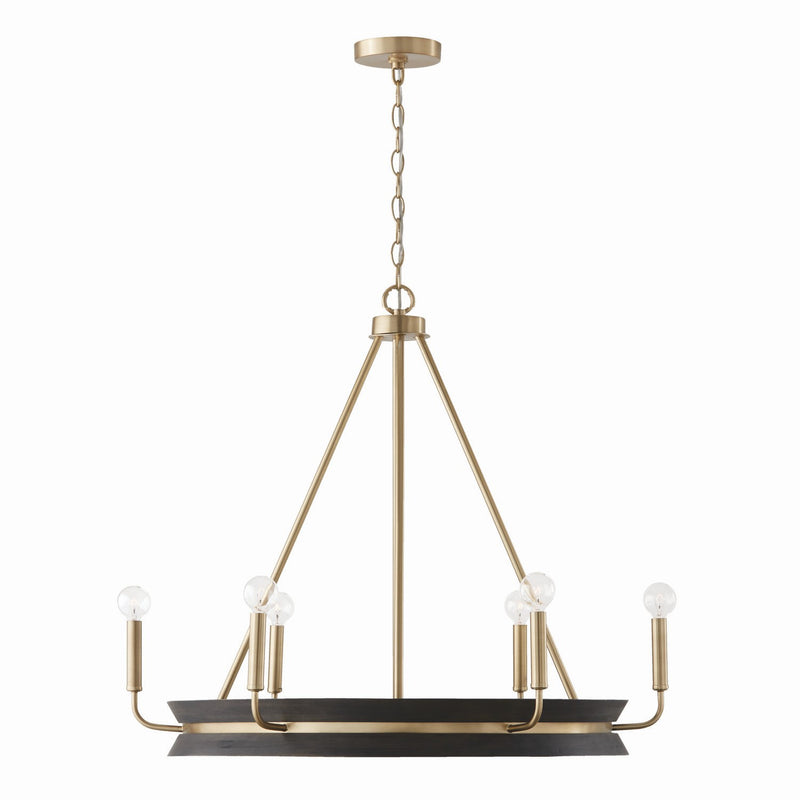 Capital Lighting 447361KR Finn Six Light Chandelier, Black Stain and Matte Brass Main Image.jpg
