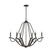 Capital Lighting 447661CK Clive Six Light Chandelier, Carbon Grey and Black Iron Main Image.jpg