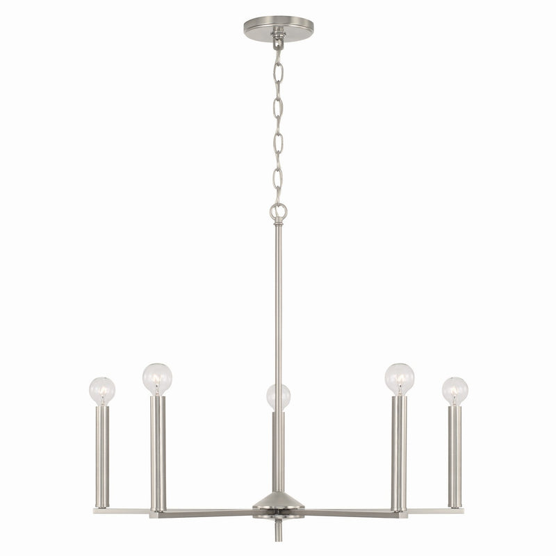 Capital Lighting 448651BN Portman Five Light Chandelier, Brushed Nickel Main Image.jpg