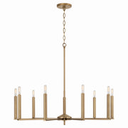 Capital Lighting 448691AD Portman Nine Light Chandelier, Aged Brass Main Image.jpg