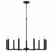 Capital Lighting 448691MB Portman Nine Light Chandelier, Matte Black Main Image.jpg