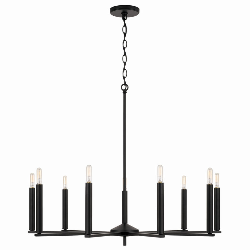Capital Lighting 448691MB Portman Nine Light Chandelier, Matte Black Main Image.jpg