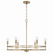 Capital Lighting 448761AD Fuller Six Light Chandelier, Aged Brass Main Image.jpg